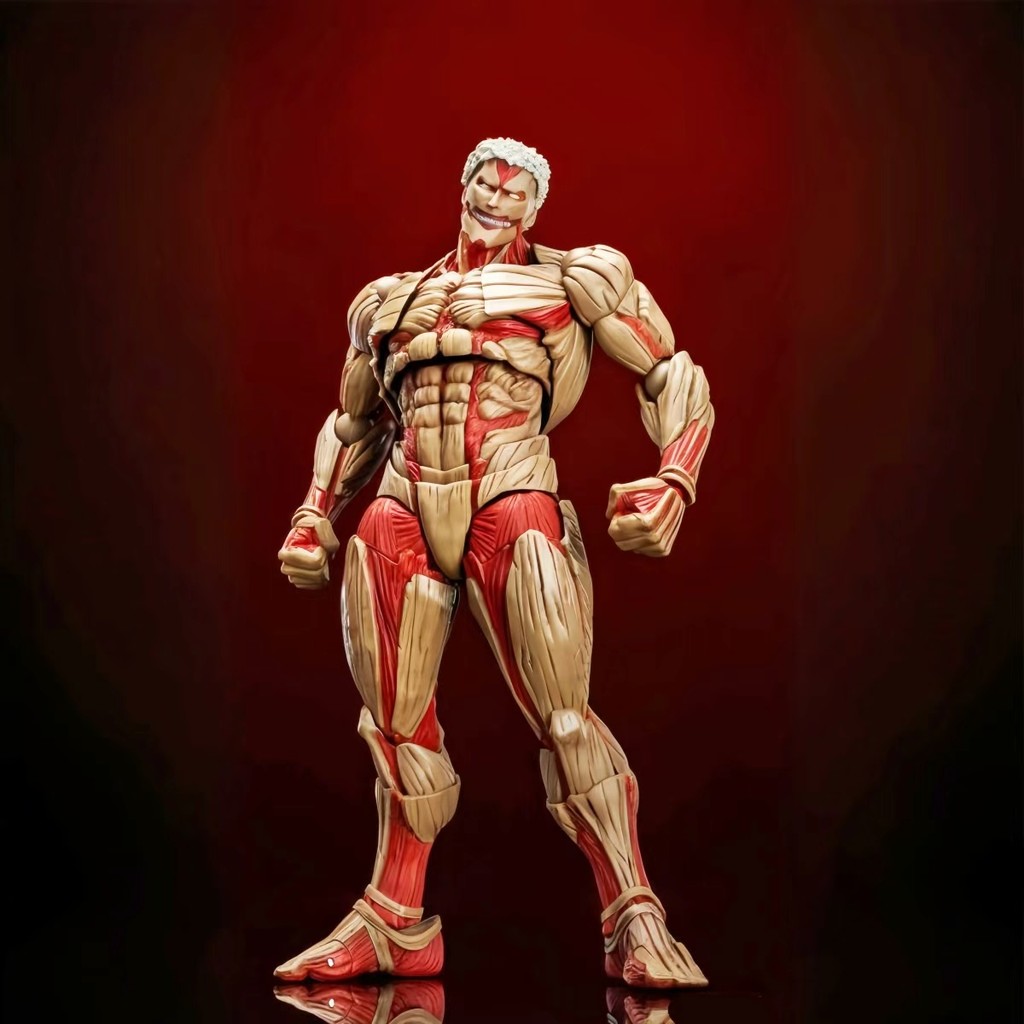 Kaiyodo Attack On Titan Amazing Yamaguchi Revoltech Armored Titan Reiner Braun Anime Action Figure M