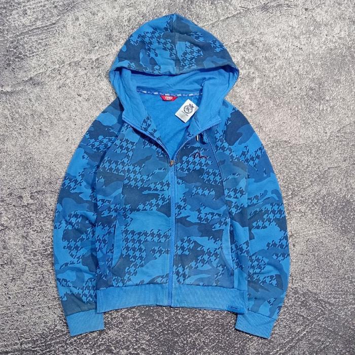 jaket Hoodie Zipper EVISU motif camo jaket casual murah size M