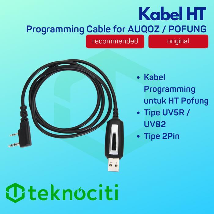 Kabel Programming Cable for HT Walkie Talkie Pofung by Auqoz
