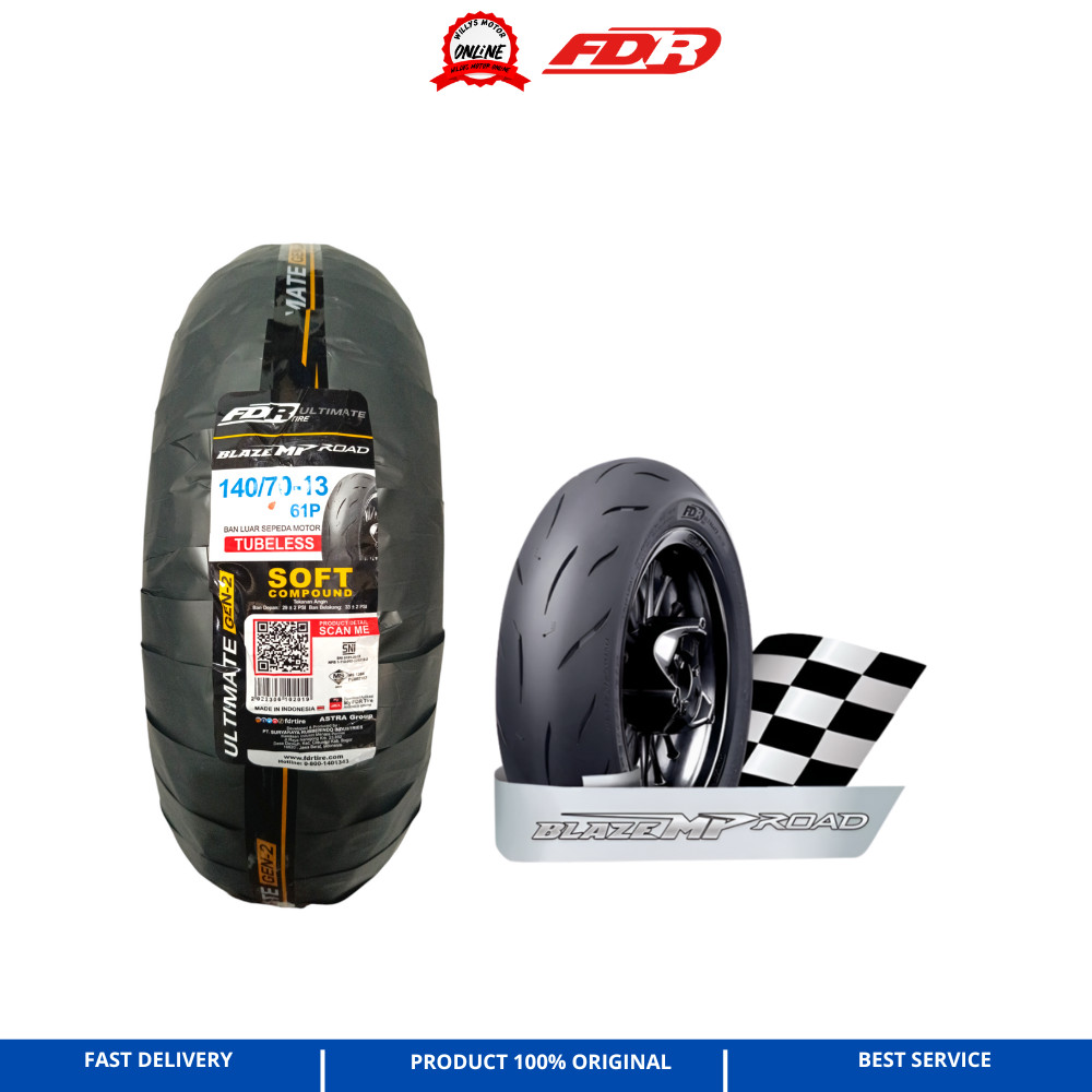 BAN 140/70-13 TUBELES FDR IRC BAN LUAR 140/70-13 TL