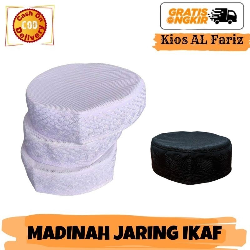 Peci Madinah Ikaf Jaring Original - Kopiah Haji Adem Anti Gerah