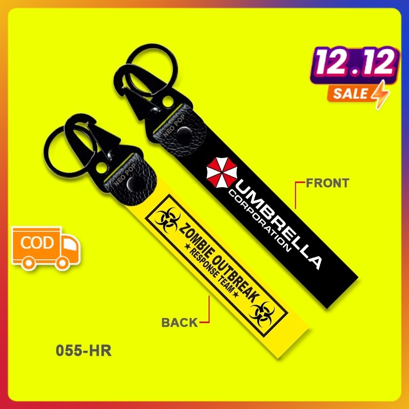 GANTUNGAN KUNCI PREMIUM LOGO UMBRELLA CORPORATION KEY CHAIN TAG STRAP HOLDER SEPEDA MOTOR MOBIL REMO