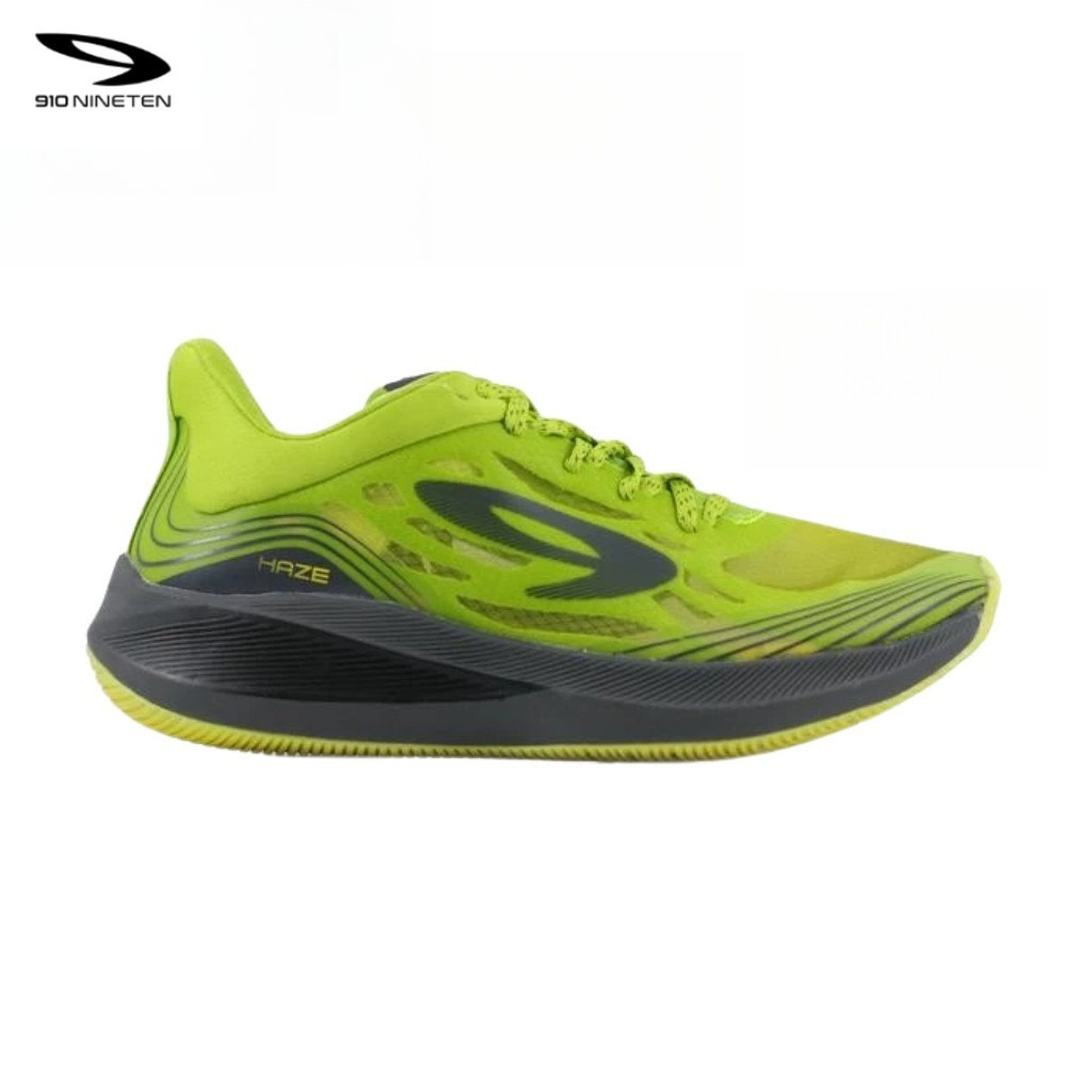 910 HAZE VISION 1.0 HIJAU/ABU-ABU/KUNING - Sepatu Lari / Haze Vision 1.0 Hijau 910Nineten Original