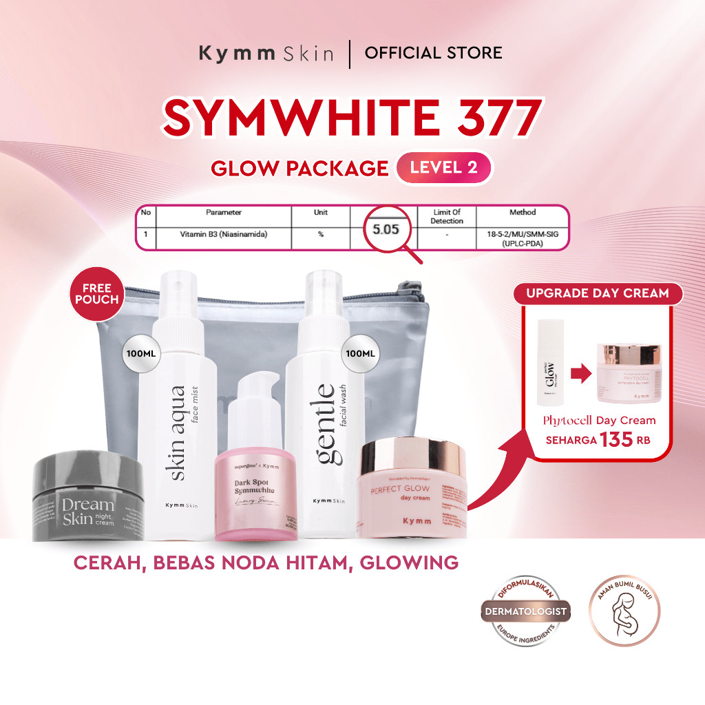 [Upgrade Phyto Day Cream + Free Pouch] KYMM SKIN Glow Package LEVEL 2 with Symwhite 377 Dark Spot Se