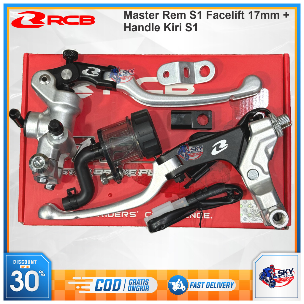 Master Rem S1 Facelift FL + Kiri Clutch S1 RCB 17mm R15 R25 CBR Ninja Vario Beat Scoopy Aerox Origin