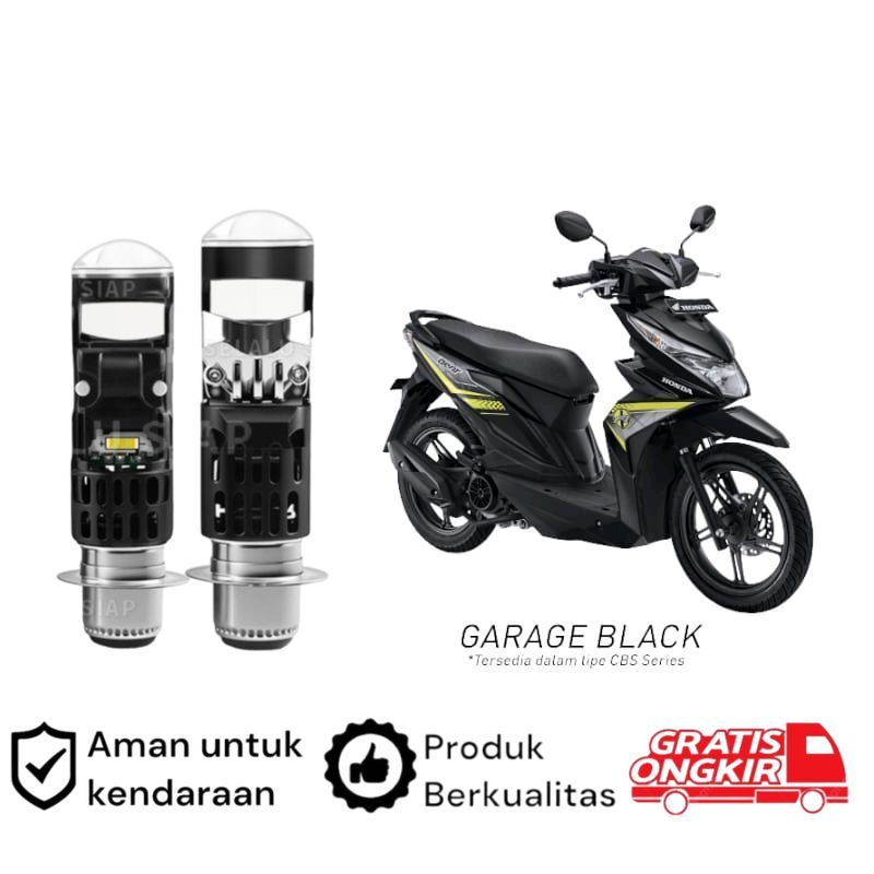 1pcs Lampu depan LED H6 Mini BiLED motor Honda Beat fi 2016 2020 Koko