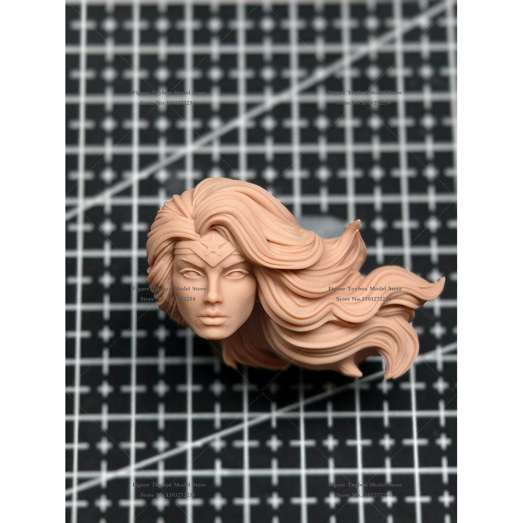1/12 Scale Wonder Woman Unpainted Head Sculpt Chris Pine White Model Toys For SHF Mezco Ml McFarlane