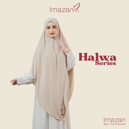 COMELLSHOP IMAZAN Hijab Syari Jumbo Jersey Korea Non Pet Khimar Syari Halwa Series Jilbab Instan Uku