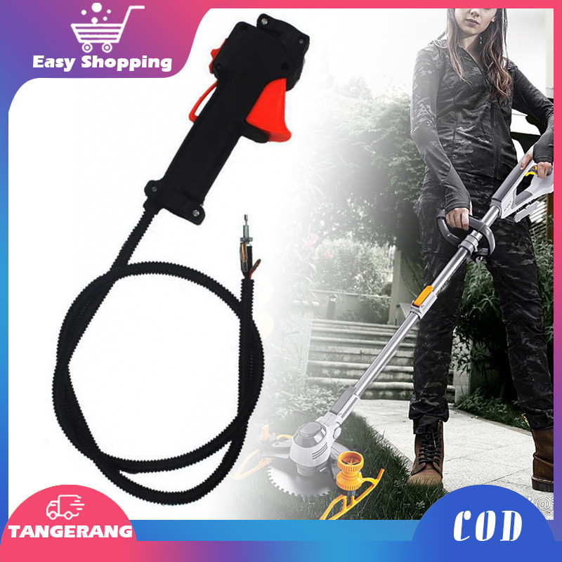 Throttle Lever Stang Handel Gas Assy Komplit Kabel Gagang Mesin Potong Rumput 4 Tak