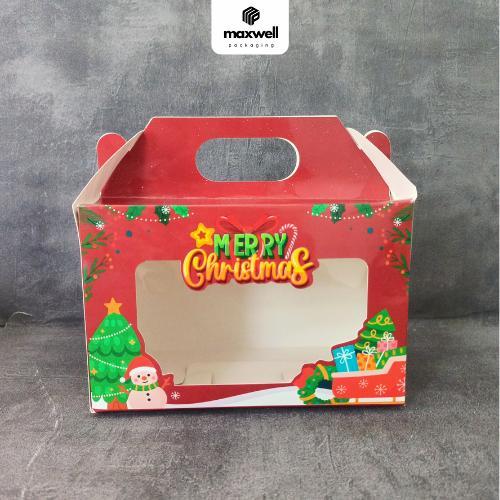 [1 Pack Isi 10 Pcs] Gable Box Dus Hampers Natal 18,6 x 10 x 12 cm | Kotak Hampers Souvenir Parcel Te
