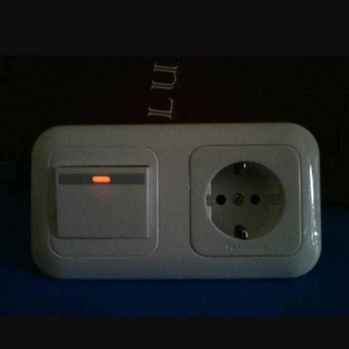 panasonic stop kontak+saklar engkel besar+lampu menyala panasonic
