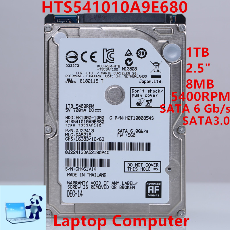 New Original HDD For Hgst 1TB SATA 2.5" 8MB 5400RPM For Internal Hard sk For Notebook Computer HDD F