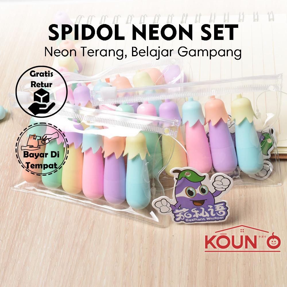 Stabilo Desain Terong Unik Stabilo Mini Pastel Bentuk Sayur Stabilo Mini Pastel Bentuk Terong Lucu u