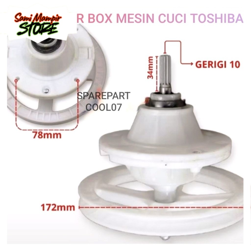 SMStore GEAR BOX MESIN CUCI TOSHIBA | GEARBOX MESIN CUCI THOSIBA | GEARBOX MESIN CUCI 2 TABUNG TOSHI