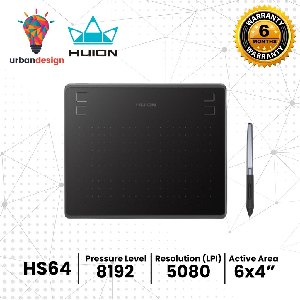 Huion HS64 / HST640 Graphic Drawing Pen Tablet Android PC alt H420P H640P