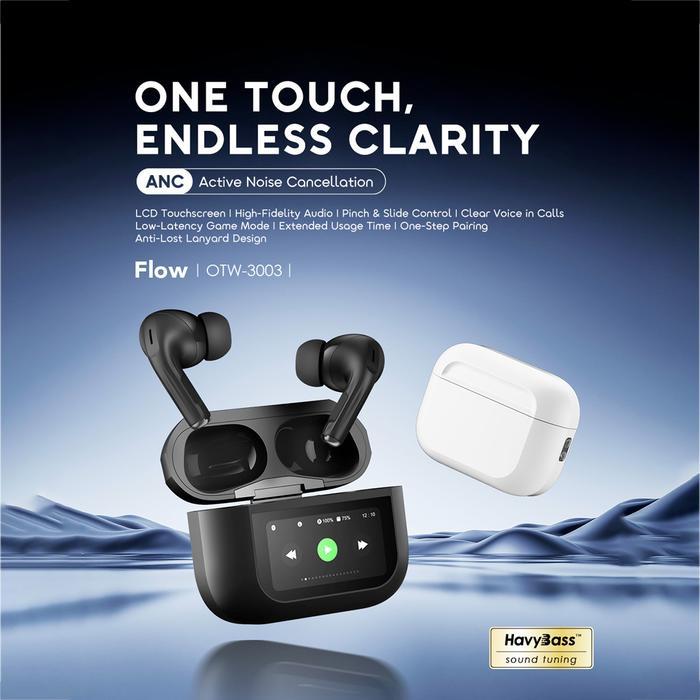 oraimo Flow OTW-3003 Stereo Nirkabel Sesungguhnya V5.3 ENC IPX4 Headset Super Bass Headphone Earphon