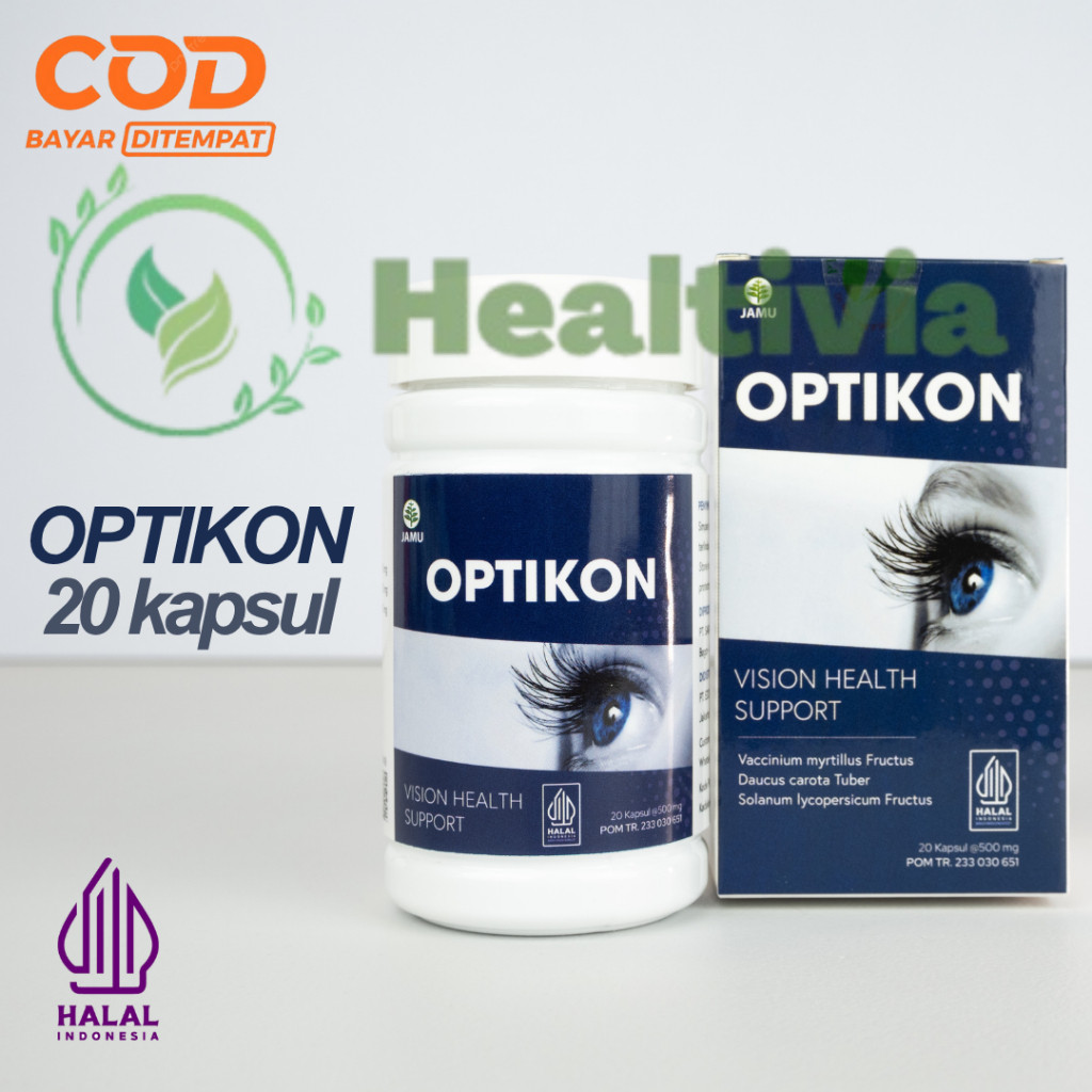 (TERLARIS) Optikon Herbal Mata Original 20 Kapsul