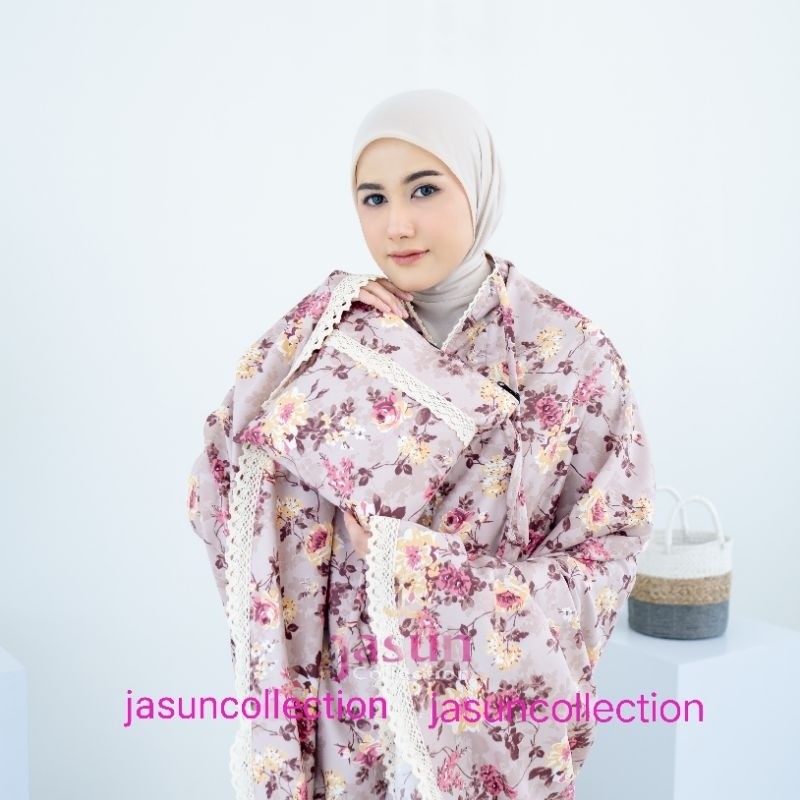 Mukena Dewasa Azzura Katun 2in1 Resleting Traveling Motif