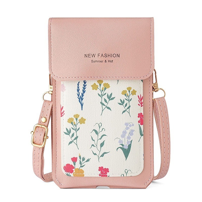 Women Touchable Crossbody Bags Women Cell Phone Storage Pouch Mini Handbag Sweet Shoulder Bag Purses