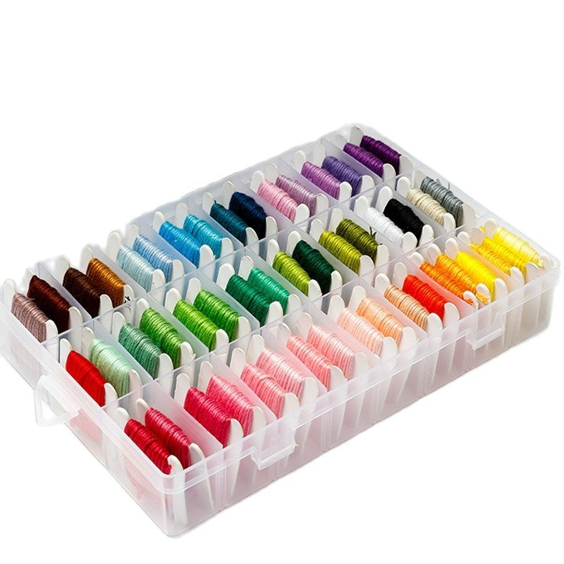 50 pieces  box set    fferent  color  Cross stitch   threads Floss Thread 8 meters  Long 6 Strands c