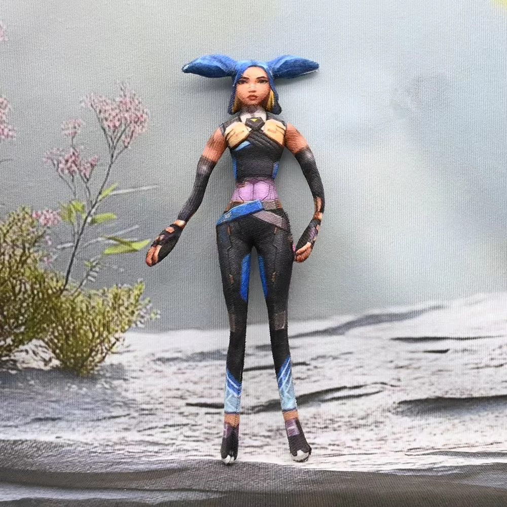 Game Valorant Jett Viper Sage Phoenix Kay Cosplay Cotton Doll Plush Twistable Shape Abstract Room De