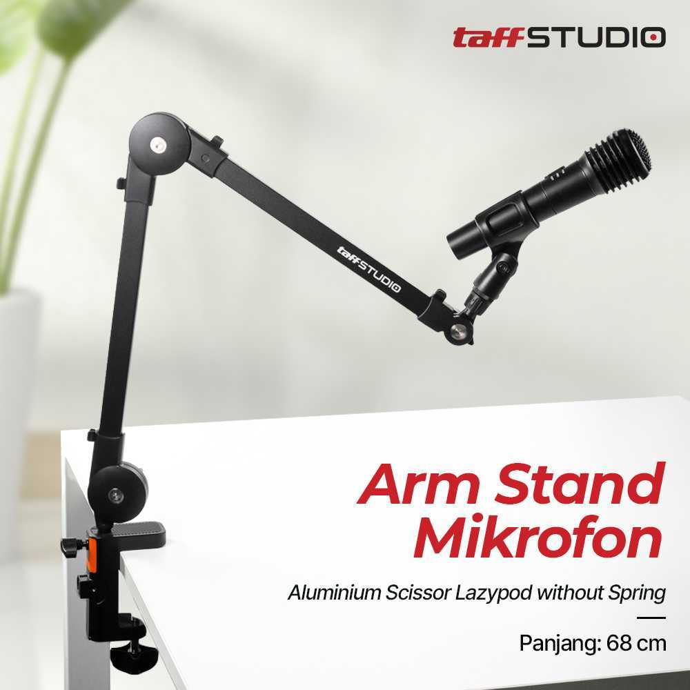 COD Stand Holder Boom Arm Untuk Mic Microphone Condenser Jepit Sisi Meja Adjustable Fleksibel bahan 