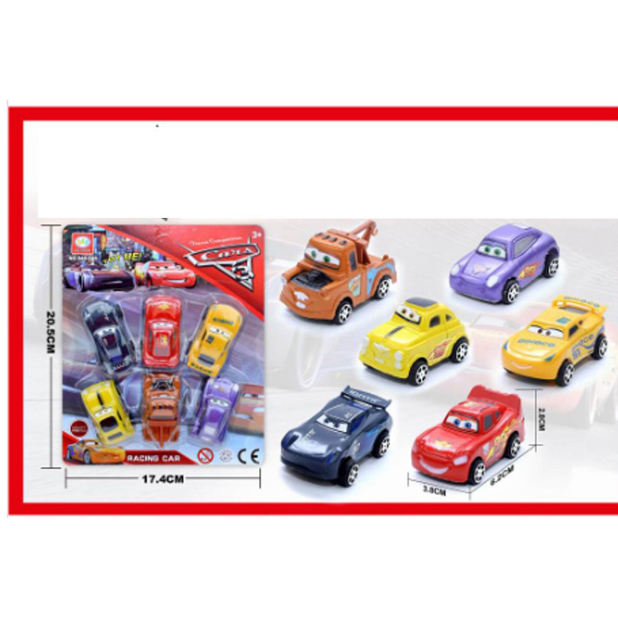 Mainan Mobil Pixar Cars 6 Pcs Pullback Cars MCQUEEN Diecast mobil mobilan keren