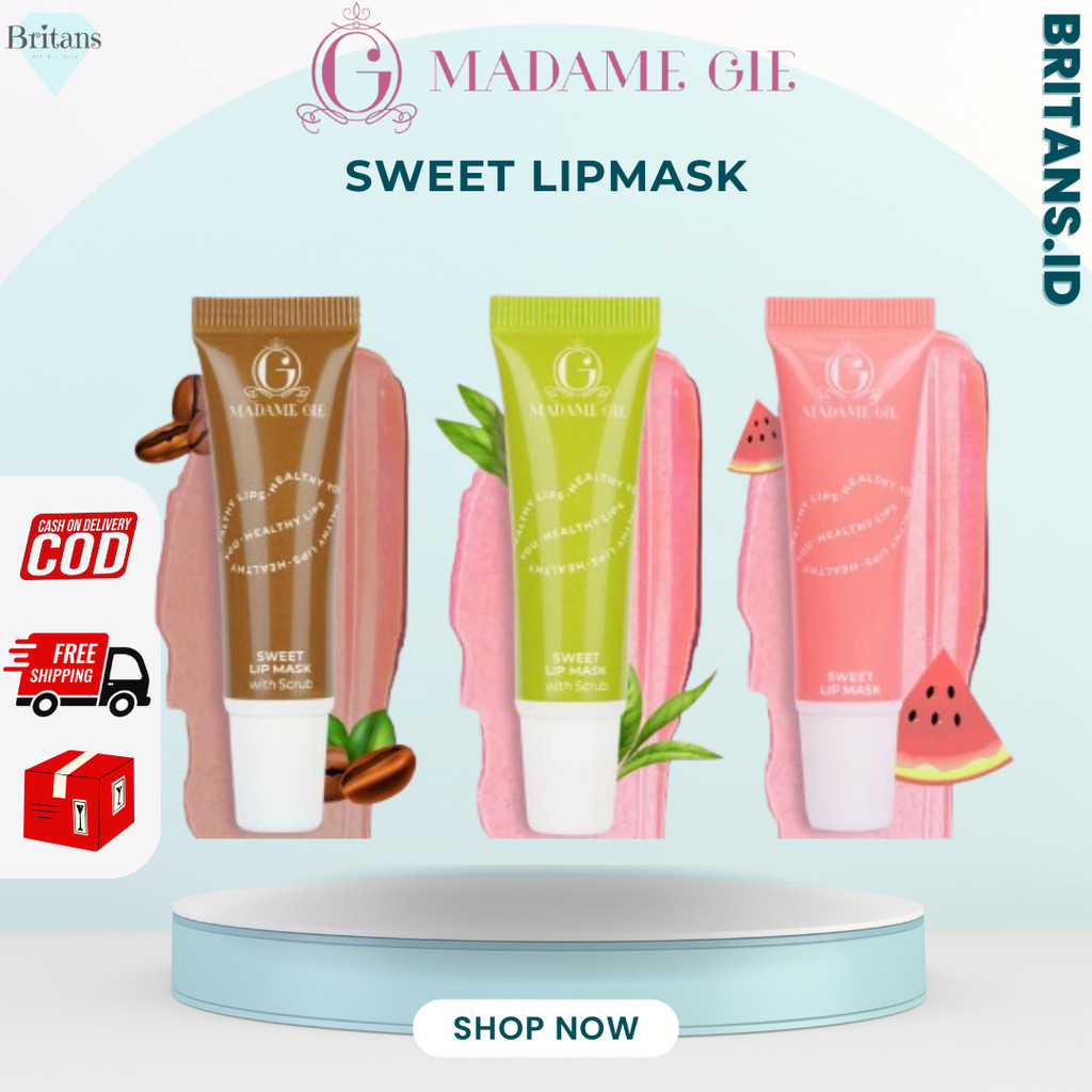 [Britans.id] Madame Gie Sweet Lip Mask - Lip Scrub Vitamin E Lip Balm Moisturizer Serum Pencerah Bib