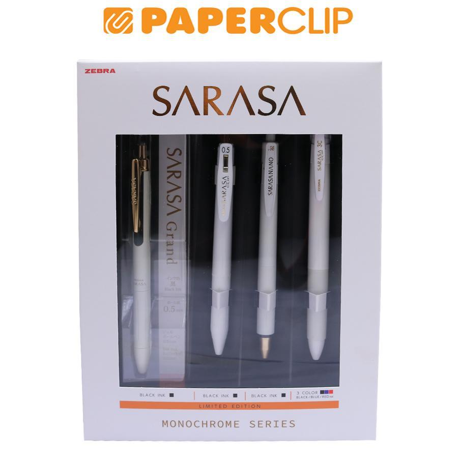 PULPEN / BALLPOINT ZEBRA SARASA MONOCHROME WHITE SET 4P