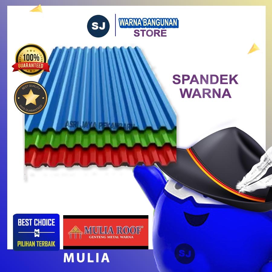 ATAP SUPER MULIA SPANDEK WARNA Spandek Atap Seng Warna 740 / Harga Per meter