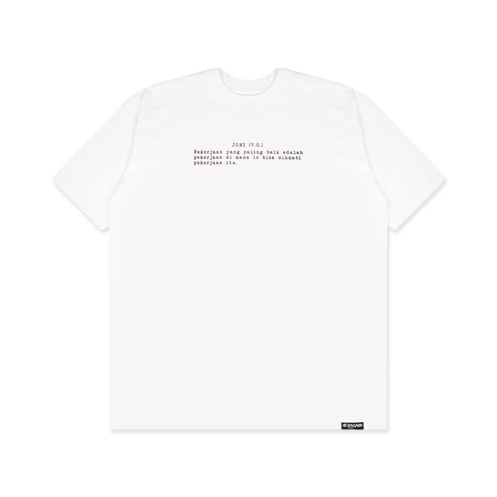 (COD) Kaos Merch Janji Joni X Dagadu VO Janji Joni - Putih Bluish