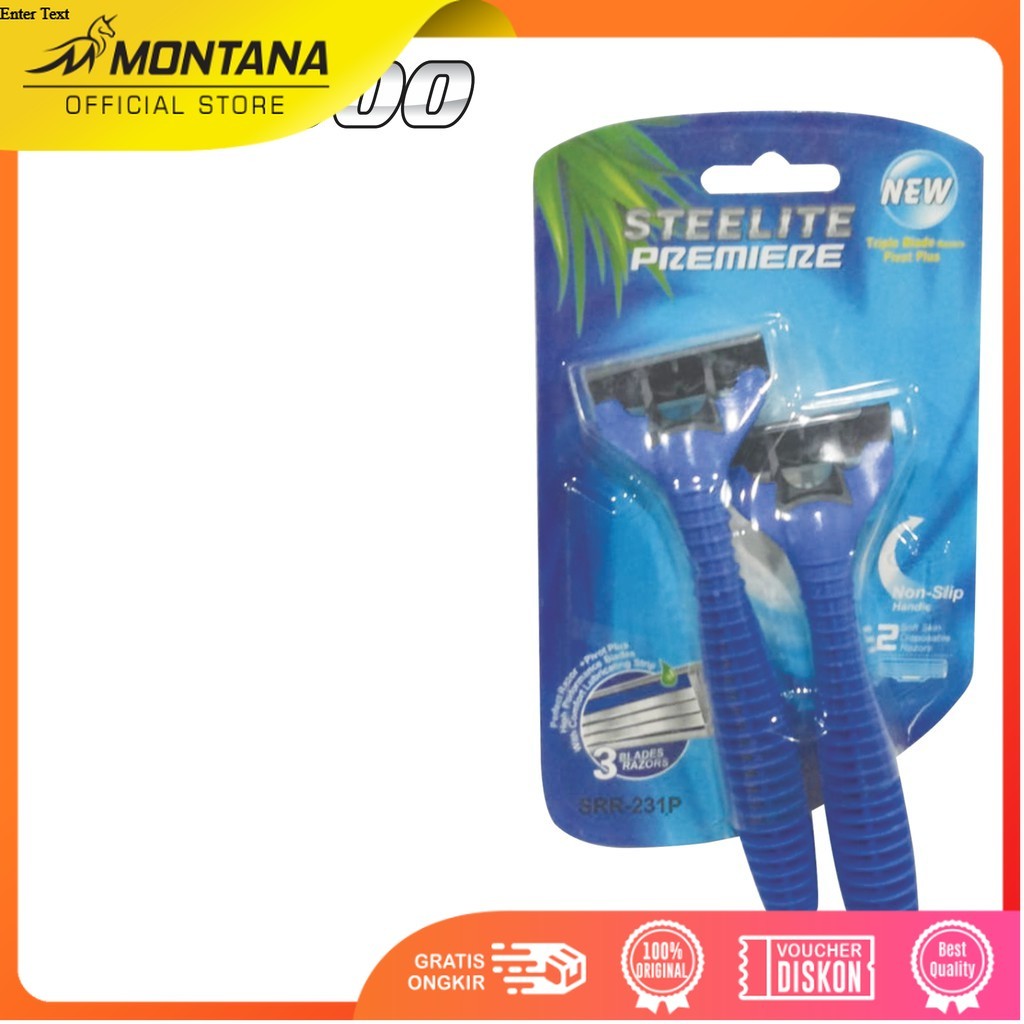 M2000 Pisau Cukur M2000 STEELITE PREMIERE BLUE II ORIGINAL / Silet Cukur ASLI-SRR231P