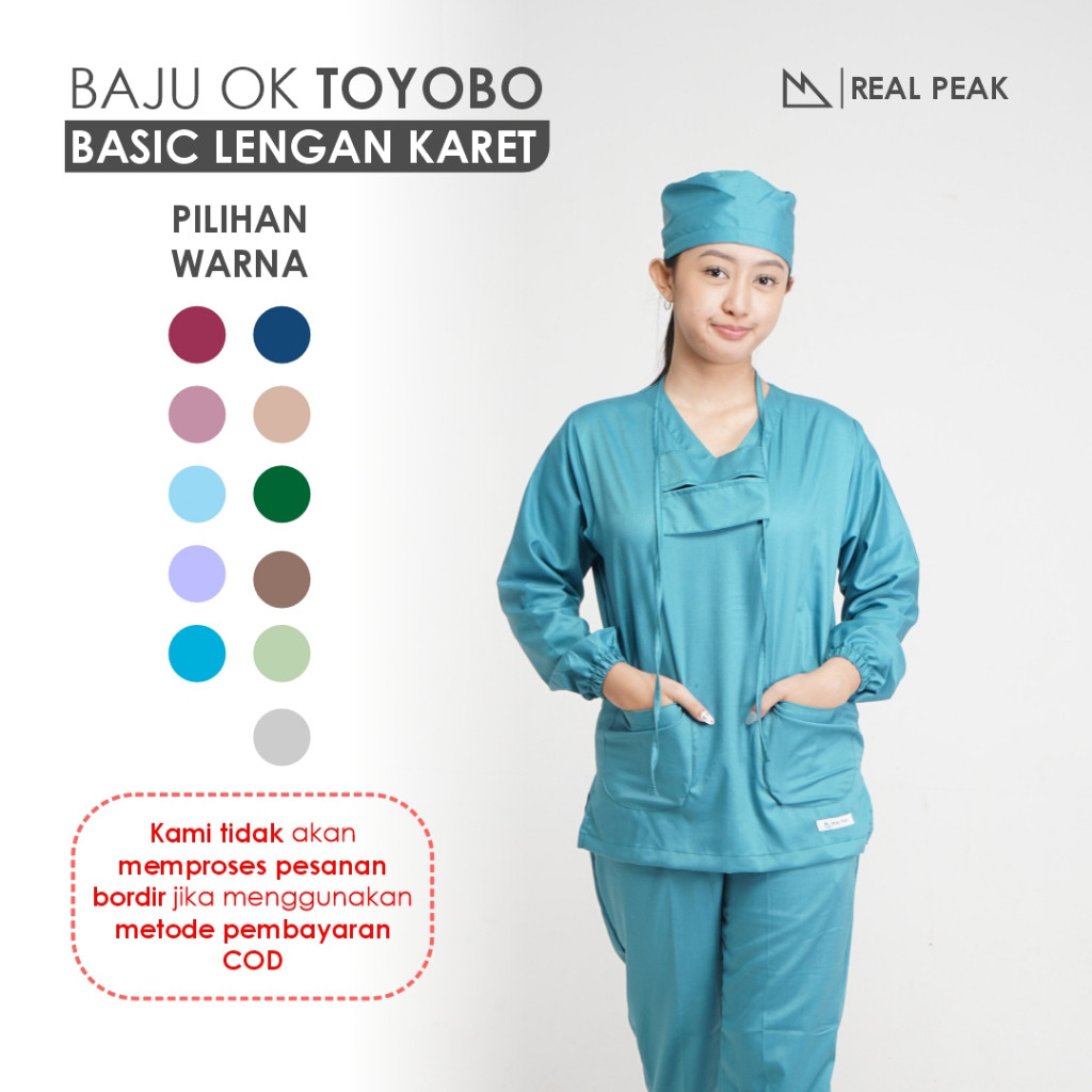 DELISTORE REALPEAK -  Doctor Scrub's Set Baju OK Lengan Karet