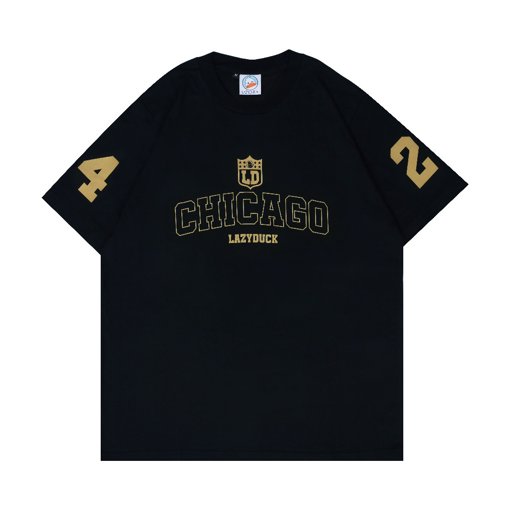 (COD) LAZYDUCK TSHIRT CHICAGO BULLS GOLD 24 KAOS PRIA WANITA