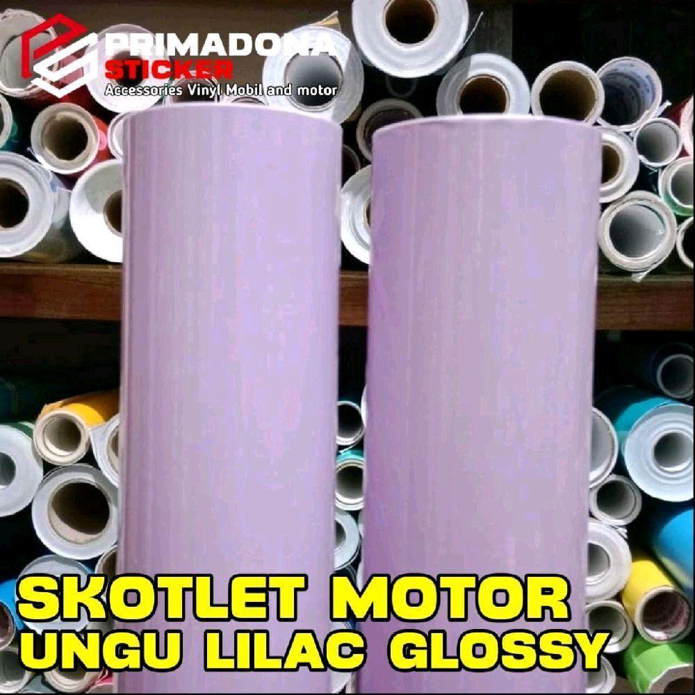 Sticker Skotlet Ungu Lilac Glossy Kualitas Premium untuk Motor 45cm Profix Decofik Full Body Beat Mi