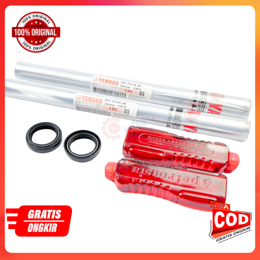 shock depan jupiter z dan vega R old - Paket As Shock Breaker Depan 5TP onderdil motor part Ori