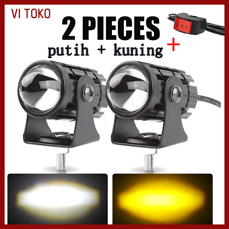 LED LASER / Mini Laser Gun / Lampu Tembak Sorot Foglamp / Lampu Tembak Laser Led Mini 2 Warna / LAMP