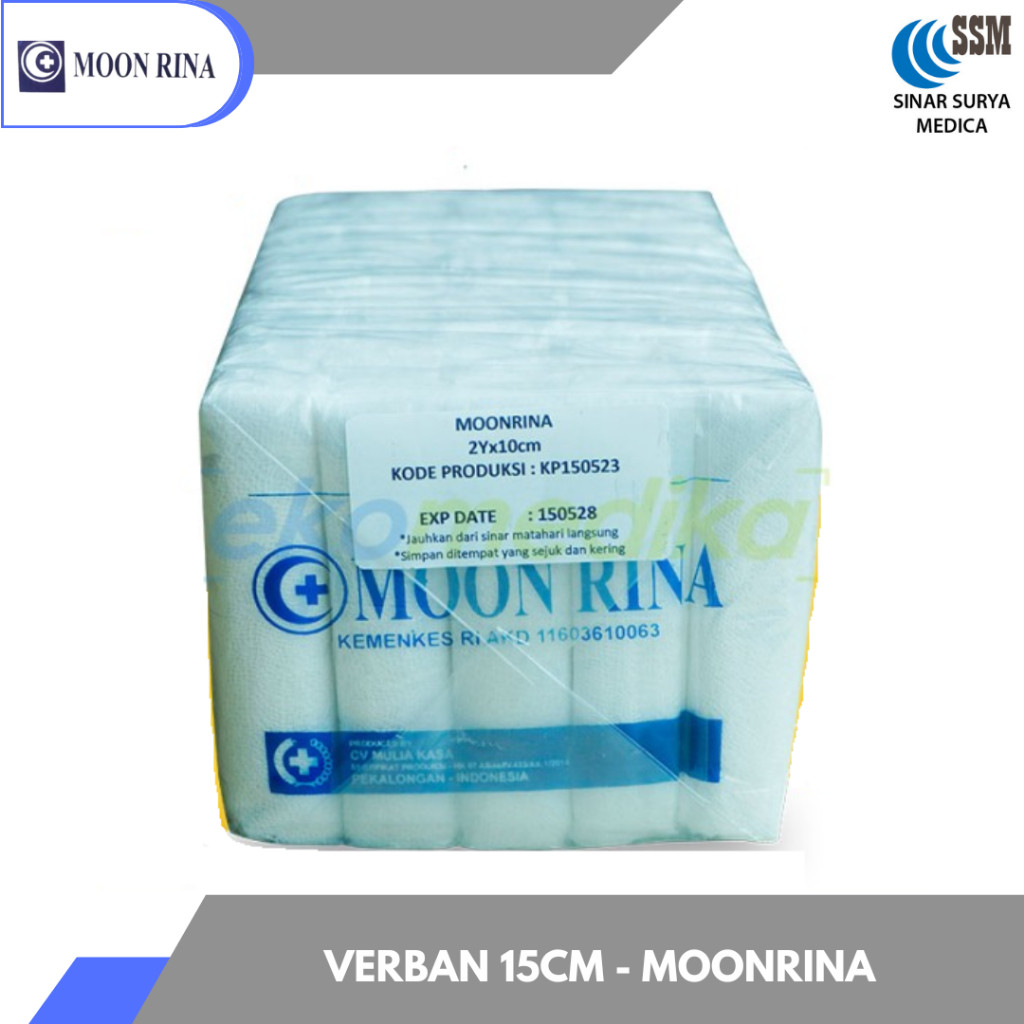 Verban MOONRINA 15cm / Verban MOONRINA 15cm / verban gulung 15cm / Kasa Verban Perban