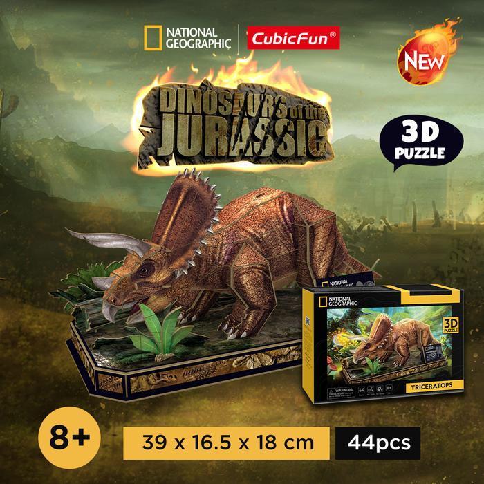 Cubicfun National Geographic Triceratops -3D Puzzle - Dino 3D