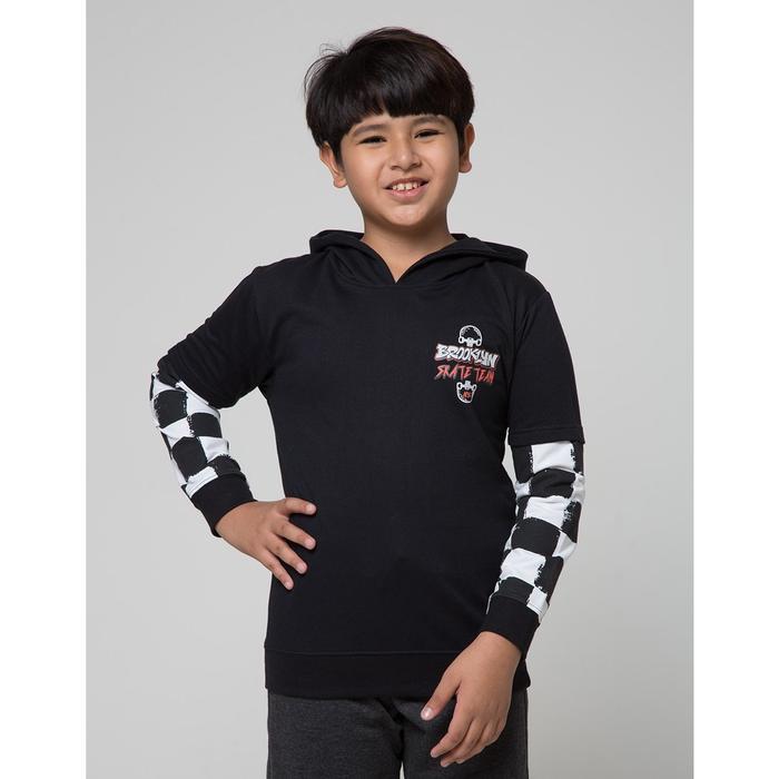 Aero Sweater Hoodie Skate Team Anak Laki-laki 117928129 - BLACK, 9-10