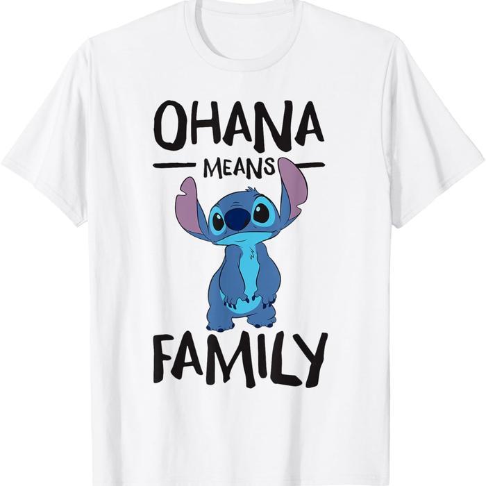 (COD) Makeyoushine X Generasi90 Lilo & Stitch - Ohana Means Family T-Shirt - Baju untuk Pria wanita 