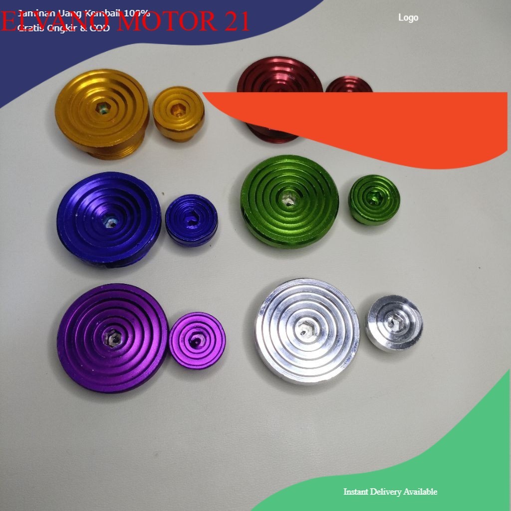 Tutup coin cvt yamaha mio sporty soul nouvo model heng duo cup coin bak magnet cnc aluminium