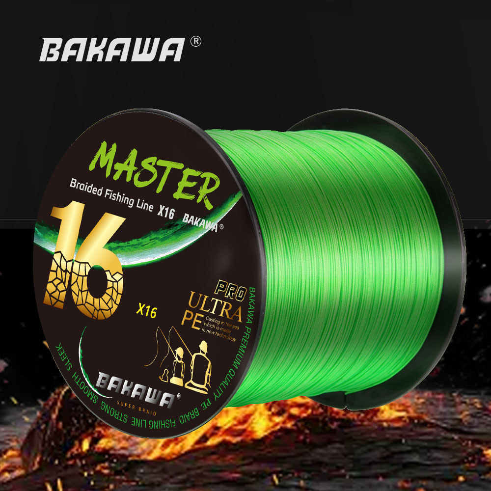 BAKAWA fishing line braid X16 500M fishing accessories 16 strand PE braided carp fishing equipment f