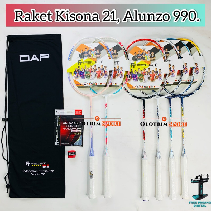 Raket Badminton FELET KISONA 21 ALUNZO 990 Original