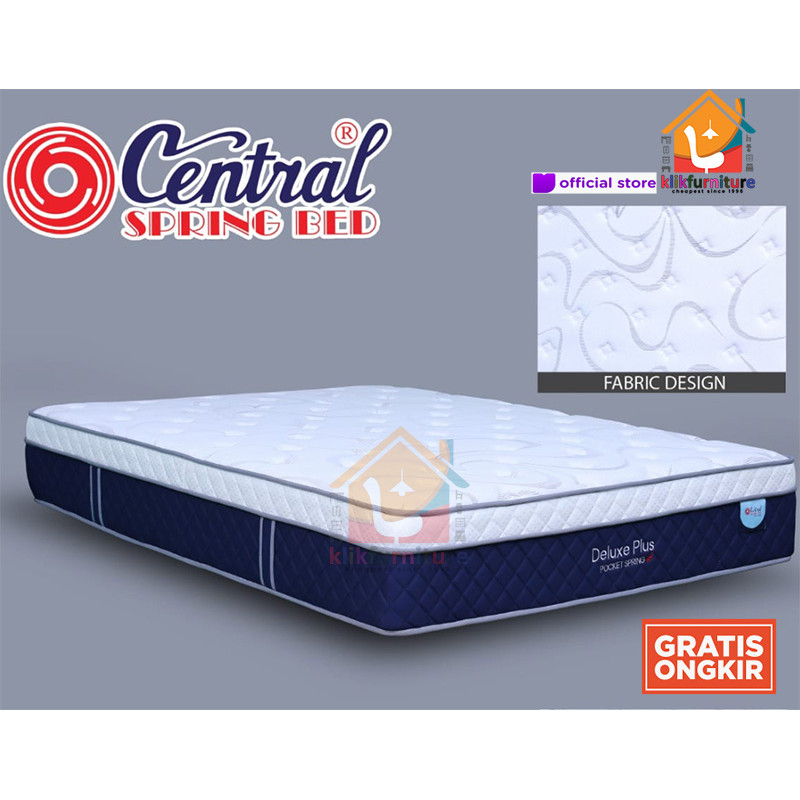 Central Springbed DELUXE PLUS POCKET PLUSH TOP 180X200 cm