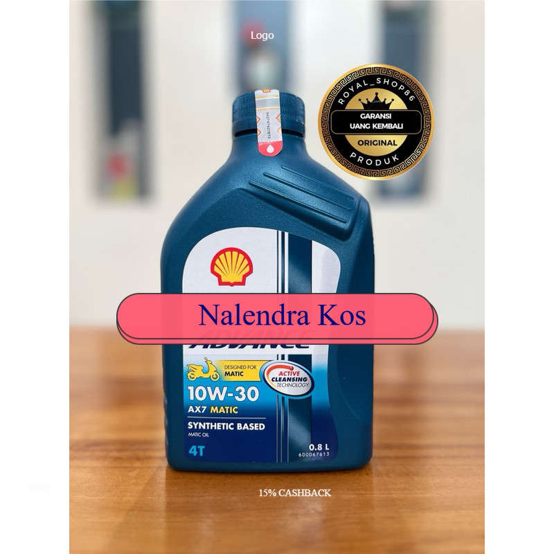 OLI SHELL AX7 MATIC 10W-30 800 ML ORIGINAL OLI SHELL MOTOR SCOOTER MATIC BEAT VARIO PCX SCOOPY ADV