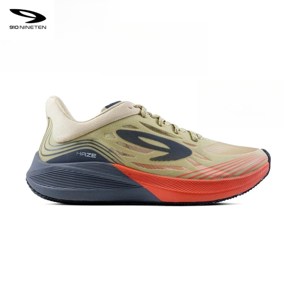 910 Nineten HAZE VISION 1.0 PUTIH GADING JINGGA ABU TUA - Sepatu Lari Haze Vision
