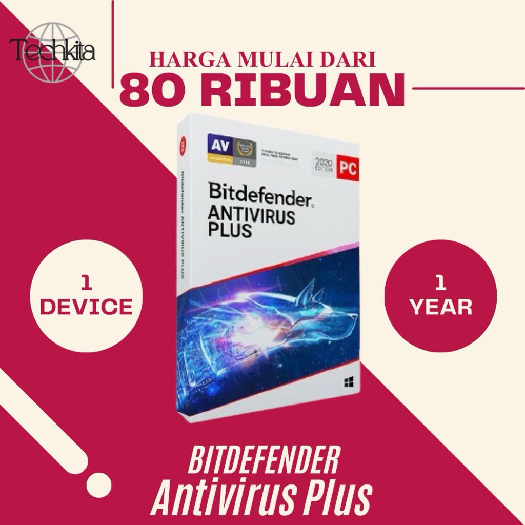 Bitdefender Antivirus Plus 1 Pc 1 Tahun Dengan VPN