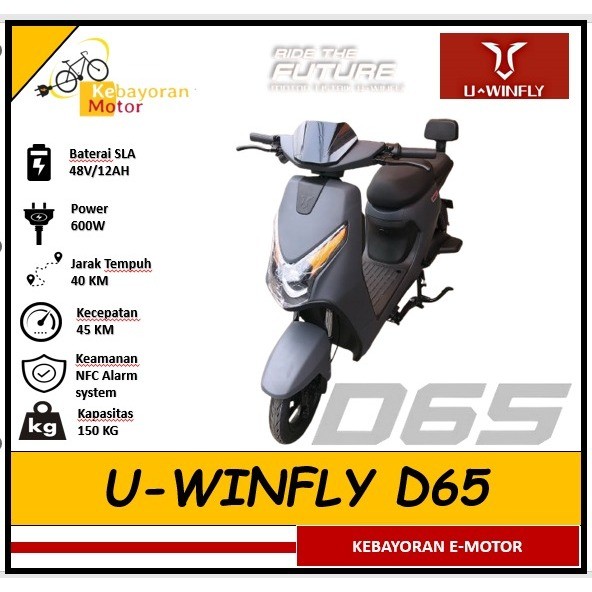 PROMO SEPEDA LISTRIK U-WINFLY D65 GARANSI RESMI UWINLFY