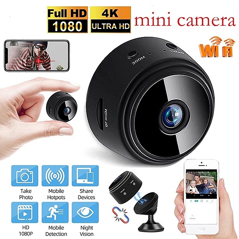 Memiliki Kualitas Yang Bagus SPY CAM A9 MINI IP CAMERA WIFI HD 1080P SMART CCTV WIRELESS KAMERA PENG